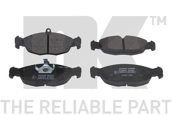 Nk Bremsbeläge vorn (Satz) [Hersteller-Nr. 223609] für Vauxhall, Daewoo, Jaguar, Chevrolet, Daimler, Opel