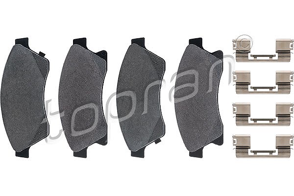Topran Bremsbeläge vorne (Satz) [Hersteller-Nr. 208008] für Vauxhall, Opel, Chevrolet