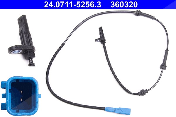 Ate Sensor, Raddrehzahl [Hersteller-Nr. 24.0711-5256.3] für Peugeot, Citroën, Ds