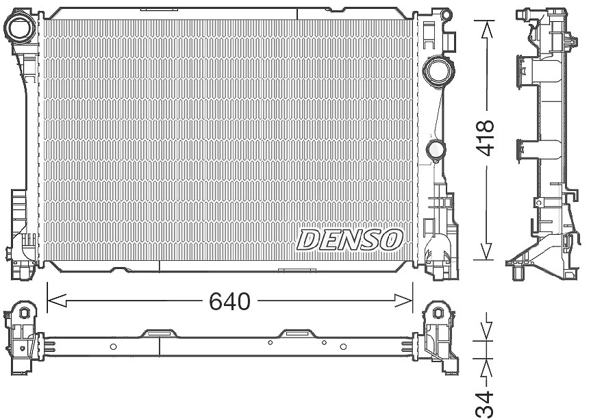 Denso Kühler, Motorkühlung [Hersteller-Nr. DRM17049] für Mercedes-Benz