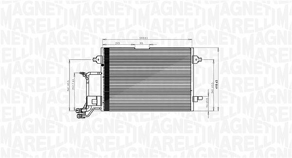 Magneti Marelli Kondensator, Klimaanlage [Hersteller-Nr. 350203942000] für Audi, VW