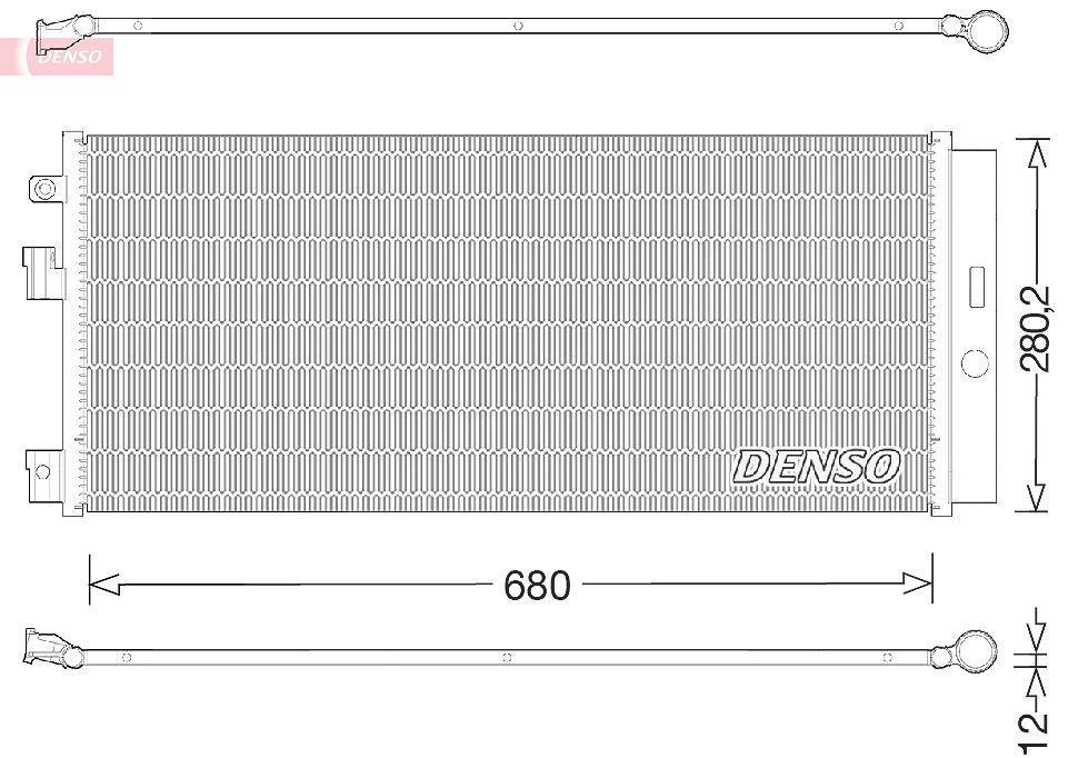 Denso Kondensator, Klimaanlage [Hersteller-Nr. DCN20023] für Opel, Vauxhall