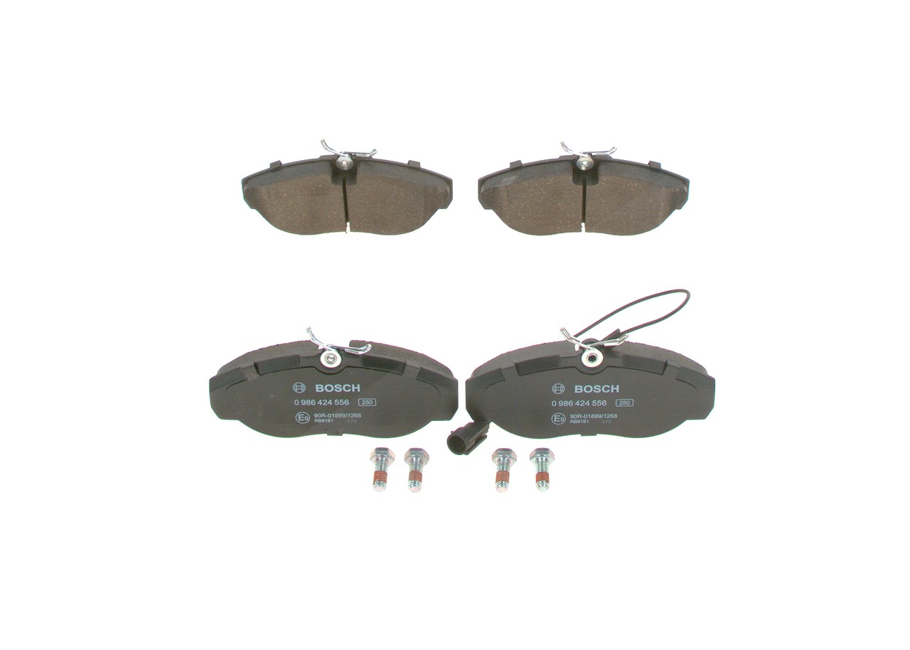 Bosch Bremsbeläge vorne (Satz) [Hersteller-Nr. 0986424556] für Fiat, Citroën