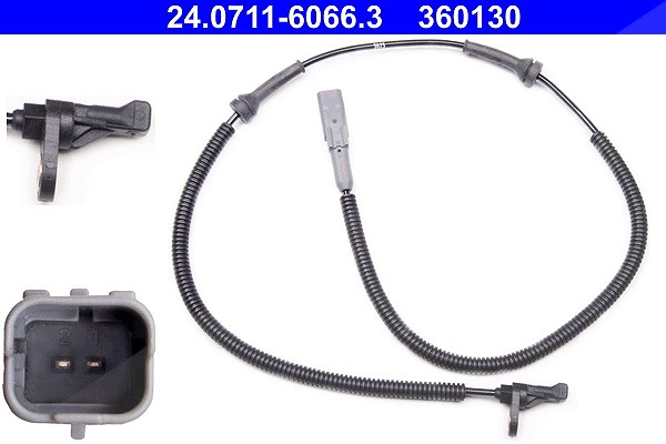 Ate Sensor, Raddrehzahl [Hersteller-Nr. 24.0711-6066.3] für Lancia, Fiat, Citroën, Peugeot
