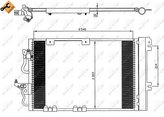 Nrf Kondensator mit Trockner [Hersteller-Nr. 35554] für Vauxhall, Opel