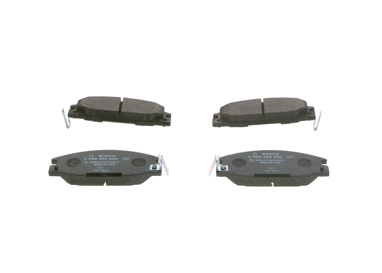 Bosch Bremsbelagsatz, Scheibenbremse [Hersteller-Nr. 0986460960] für Opel, Vauxhall, Isuzu