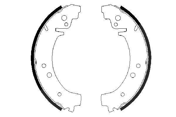 Bosch Bremsbackensatz [Hersteller-Nr. 0986487217] für Chevrolet, Lada