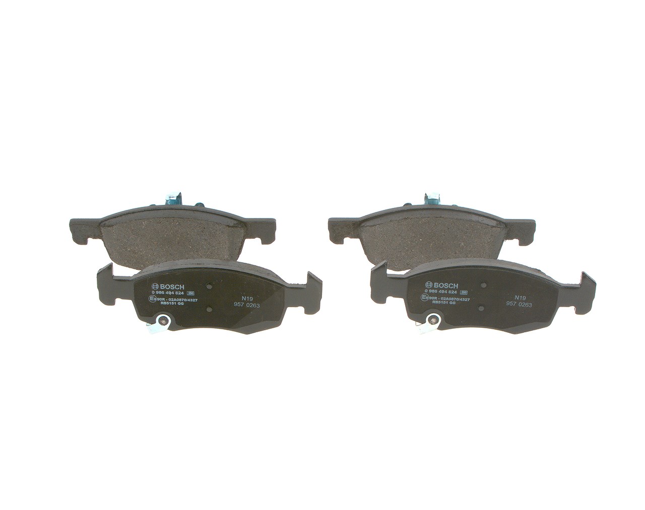 Bosch Bremsbelagsatz, Scheibenbremse [Hersteller-Nr. 0986494824] für Vauxhall, Opel