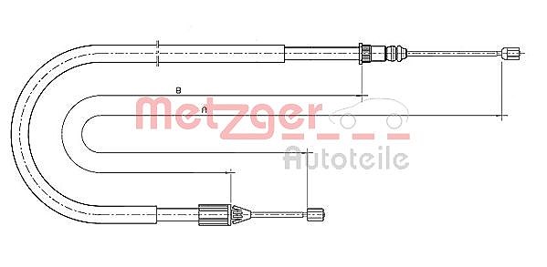 Metzger Autoteile Seilzug, Feststellbremse [Hersteller-Nr. 10.6698] für Renault