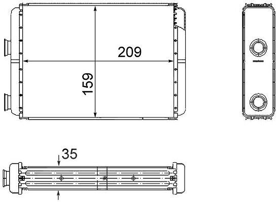 Mahle Wärmetauscher, Innenraumheizung [Hersteller-Nr. AH60000S] für Fiat, Lancia