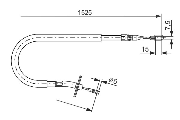 Bosch Seilzug, Feststellbremse [Hersteller-Nr. 1987477858] für VW, Mercedes-Benz