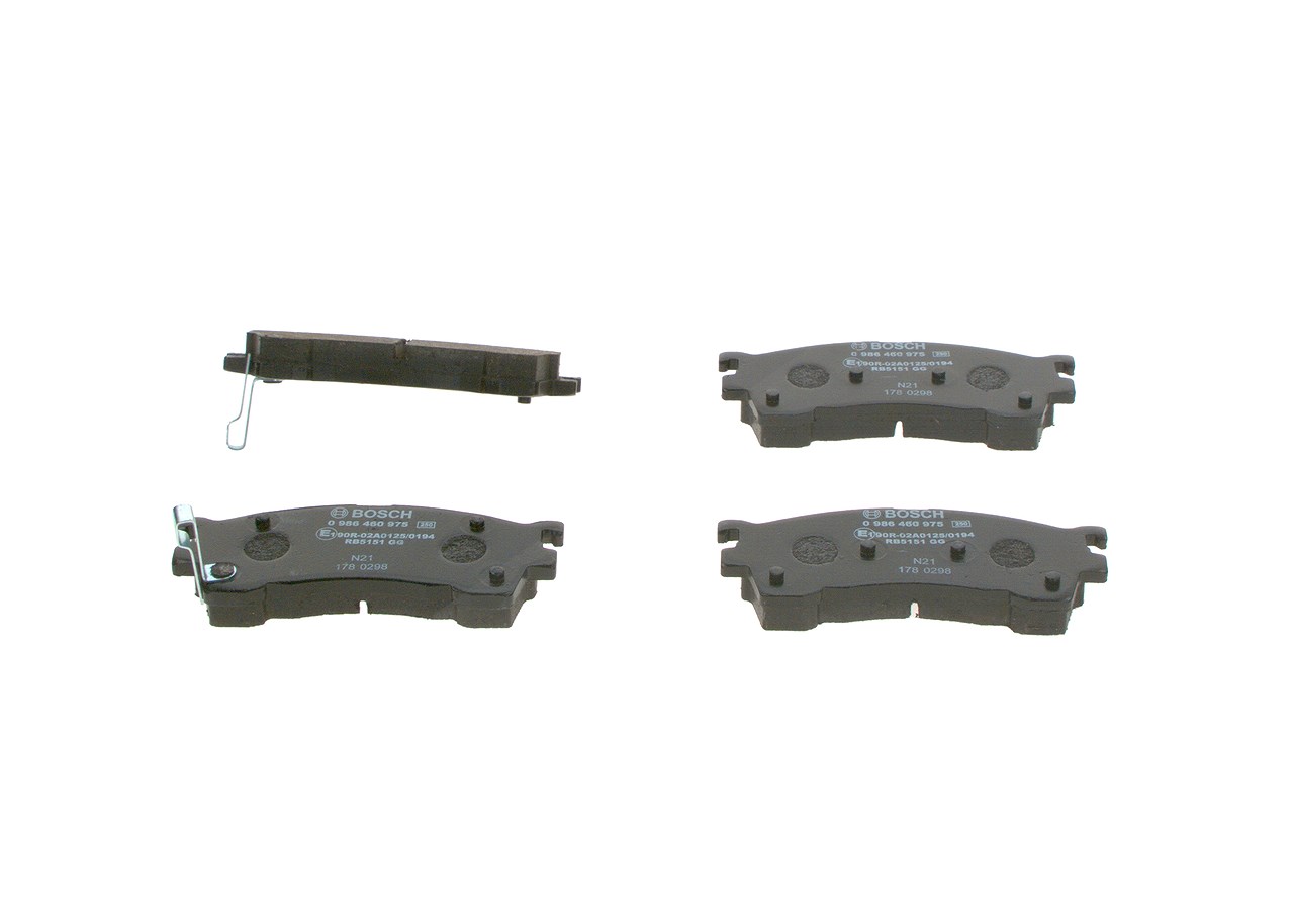 Bosch Bremsbelagsatz, Scheibenbremse [Hersteller-Nr. 0986460975] für Ford Usa, Eunos, Mazda