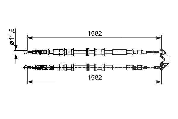 Bosch Seilzug, Feststellbremse [Hersteller-Nr. 1987482138] für Opel, Vauxhall