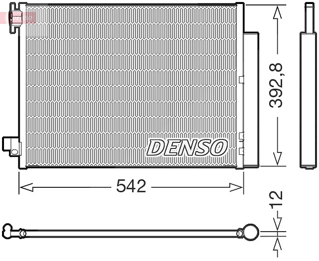 Denso Kondensator, Klimaanlage [Hersteller-Nr. DCN37004] für Dacia, Renault