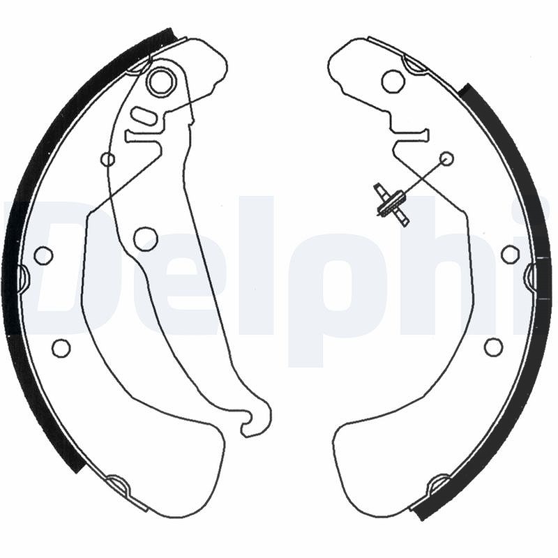 Delphi Bremsbackensatz [Hersteller-Nr. LS1829] für Opel, Vauxhall