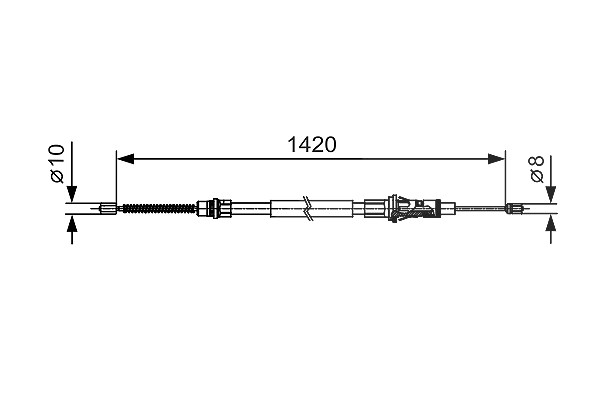 Bosch Handbremsseil Hinterachse [Hersteller-Nr. 1987482013] für Opel, Renault, Vauxhall, Nissan