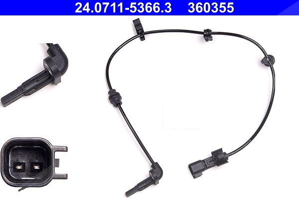 Ate Sensor, Raddrehzahl [Hersteller-Nr. 24.0711-5366.3] für Chevrolet, Opel, Vauxhall