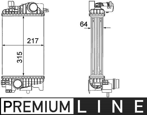 Mahle Ladeluftkühler [Hersteller-Nr. CI263000P] für Vauxhall, Opel