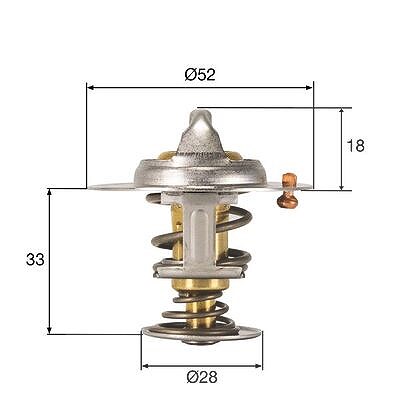 Mahle Thermostat, Kühlmittel [Hersteller-Nr. TX32792D] für Ford