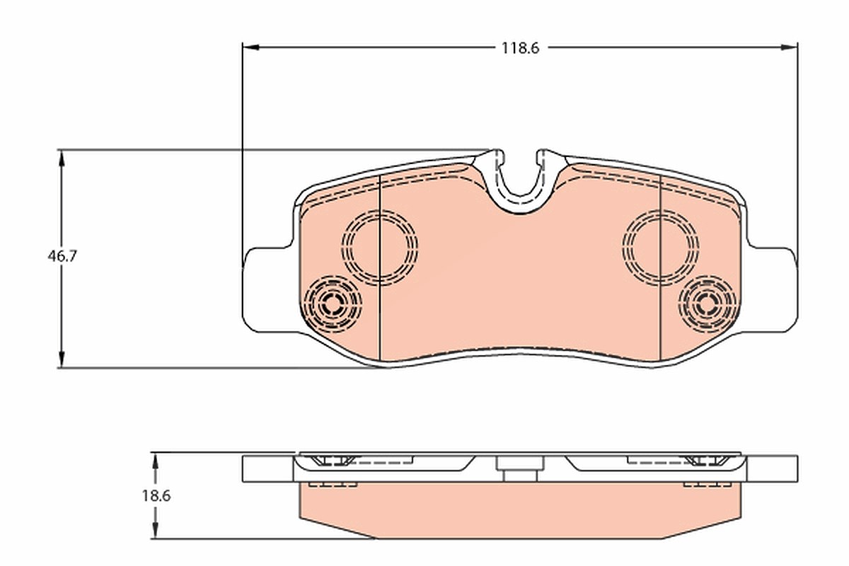 Trw Bremsbeläge hinten (Satz) [Hersteller-Nr. GDB2102] für Mercedes-Benz