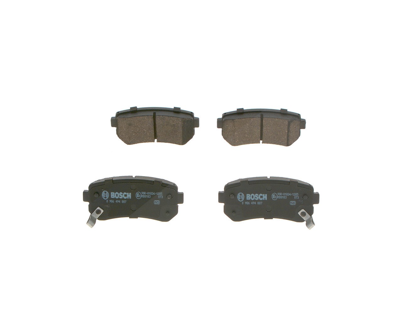 Bosch Bremsbelagsatz, Scheibenbremse [Hersteller-Nr. 0986494887] für Hyundai, Kia