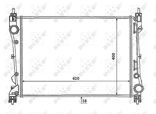 Nrf Kühler, Motorkühlung [Hersteller-Nr. 53935] für Opel, Vauxhall, Fiat