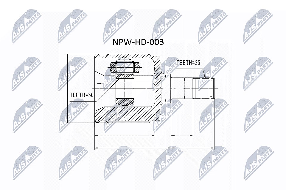 Nty Gelenksatz, Antriebswelle [Hersteller-Nr. NPW-HD-003] für Honda