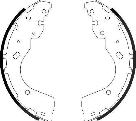 Hella Bremsbackensatz [Hersteller-Nr. 8DB355022-241] für Nissan, Ford, Renault, Ford Usa
