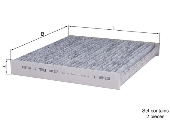 Mahle Filter, Innenraumluft [Hersteller-Nr. LAK216] für Honda