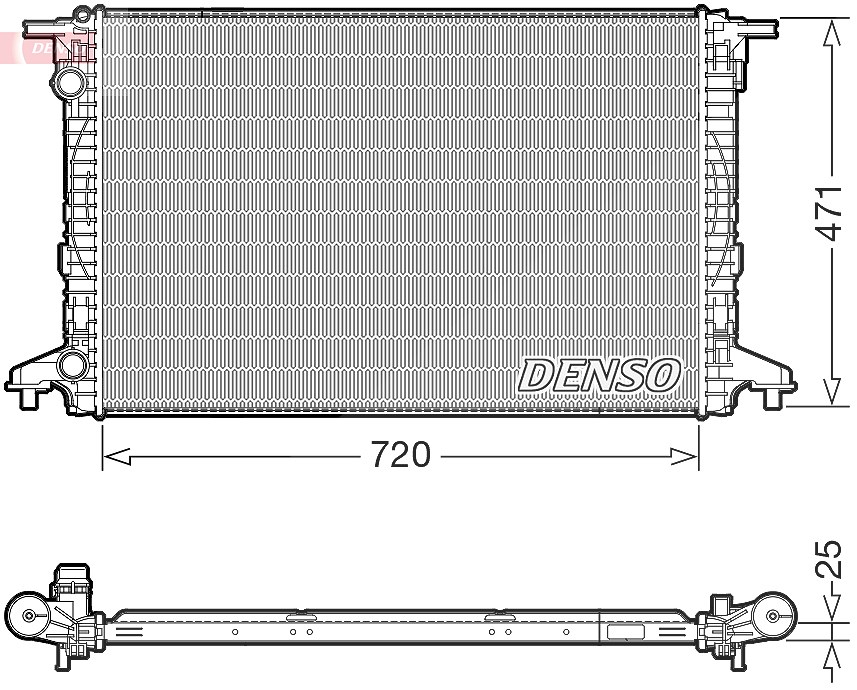 Denso Kühler, Motorkühlung [Hersteller-Nr. DRM02043] für Audi, Hyundai