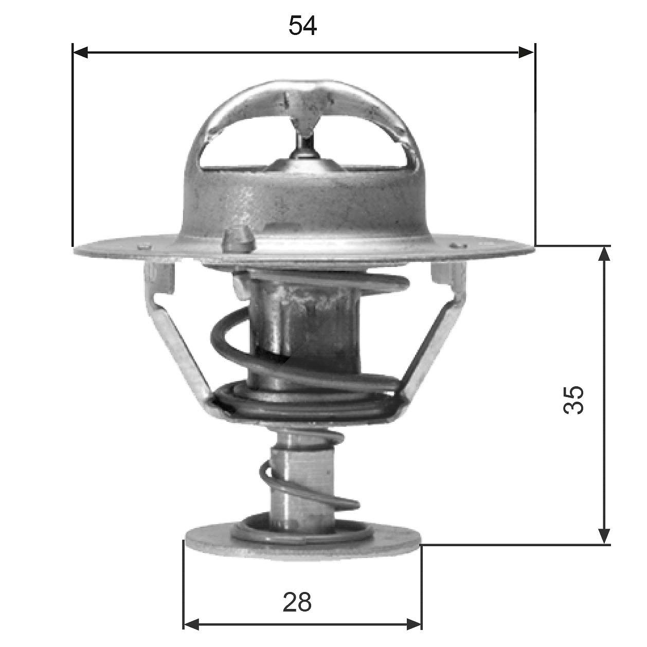 Gates Thermostat, Kühlmittel [Hersteller-Nr. TH04277] für Infiniti, Nissan, Ford