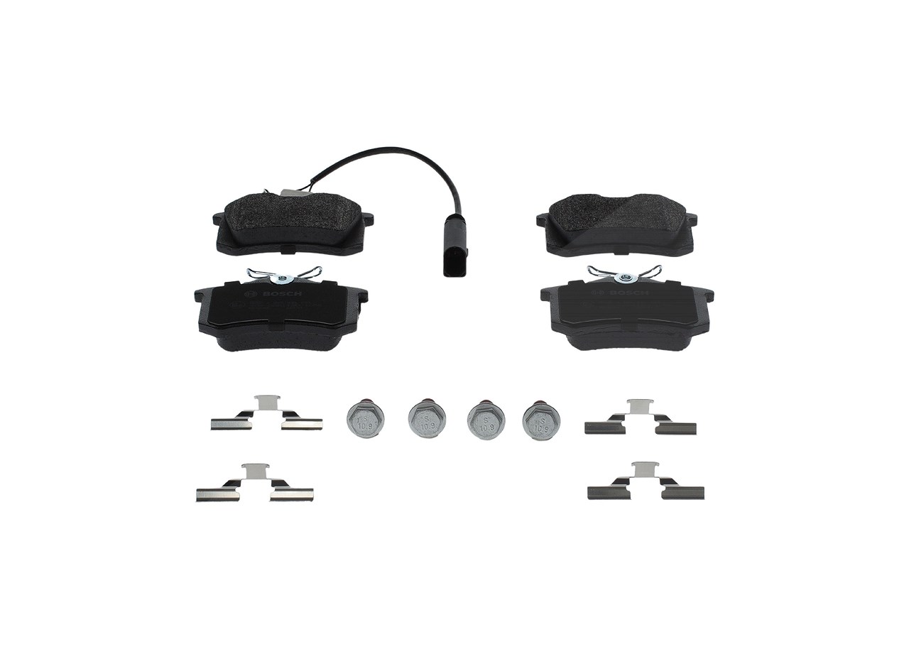 Bosch Bremsbelagsatz, Scheibenbremse [Hersteller-Nr. 0986494599] für VW, Seat, Ford