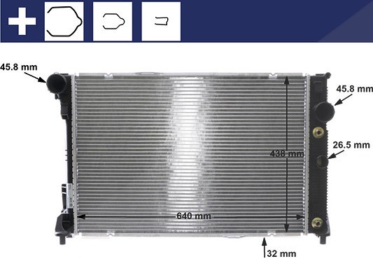 Mahle Kühler, Motorkühlung [Hersteller-Nr. CR1176000S] für Mercedes-Benz