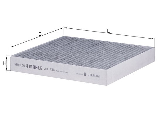 Mahle Filter, Innenraumluft [Hersteller-Nr. LAK436] für Isuzu, Mitsubishi, Peugeot, Citroën