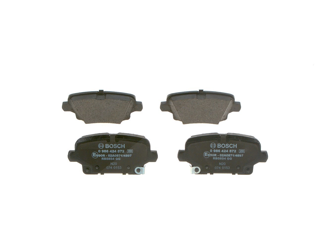 Bosch Bremsbeläge hinten (Satz) [Hersteller-Nr. 0986424872] für Opel, Vauxhall, Cadillac