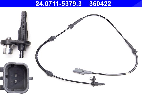 Ate Sensor, Raddrehzahl [Hersteller-Nr. 24.0711-5379.3] für Citroën, Peugeot