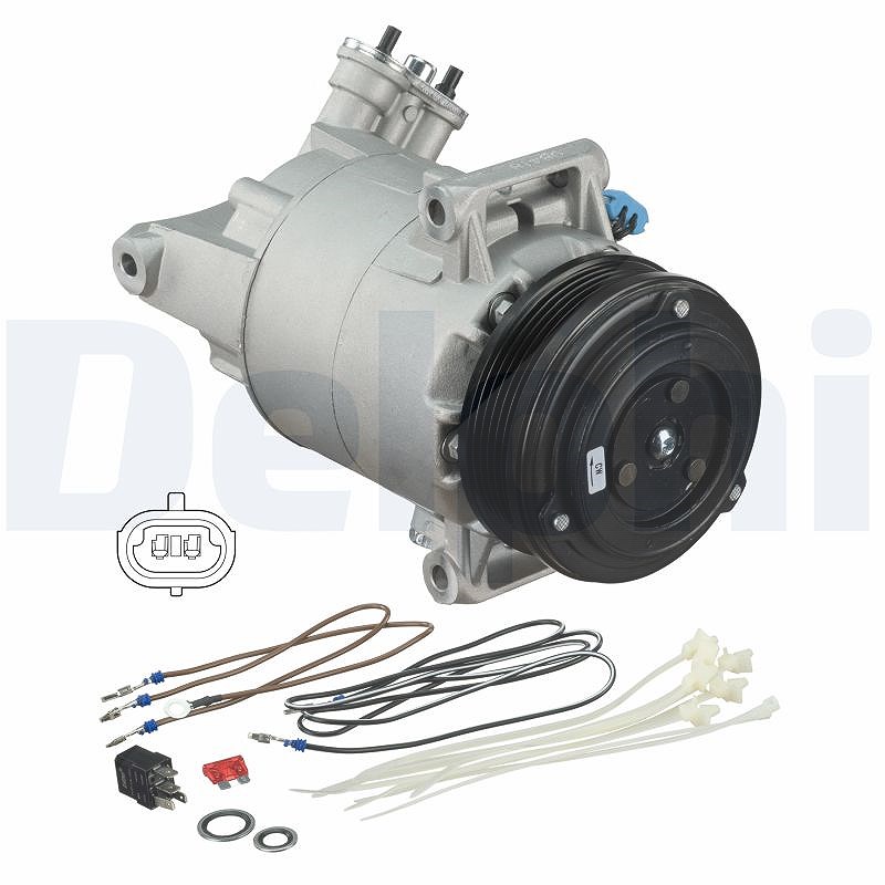 Delphi Kompressor, Klimaanlage [Hersteller-Nr. TSP0155449] für Opel, Vauxhall