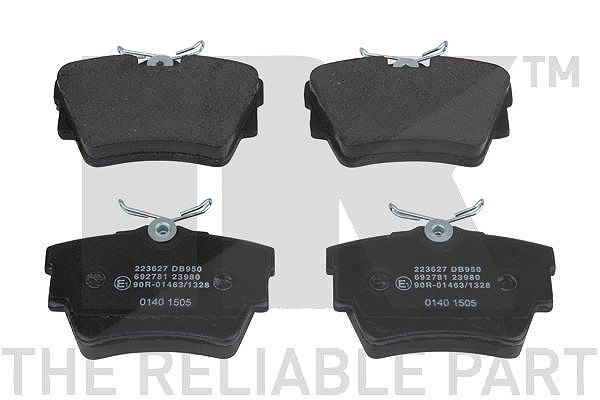 Nk Bremsbeläge hinten (Satz) [Hersteller-Nr. 223627] für Opel, Renault, Fiat, Vauxhall, Nissan