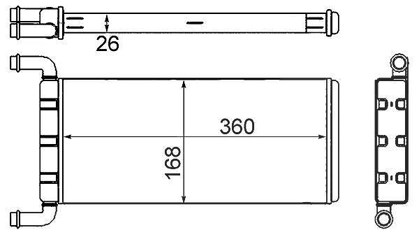 Mahle Wärmetauscher, Innenraumheizung [Hersteller-Nr. AH241000S] für Mercedes-Benz, VW