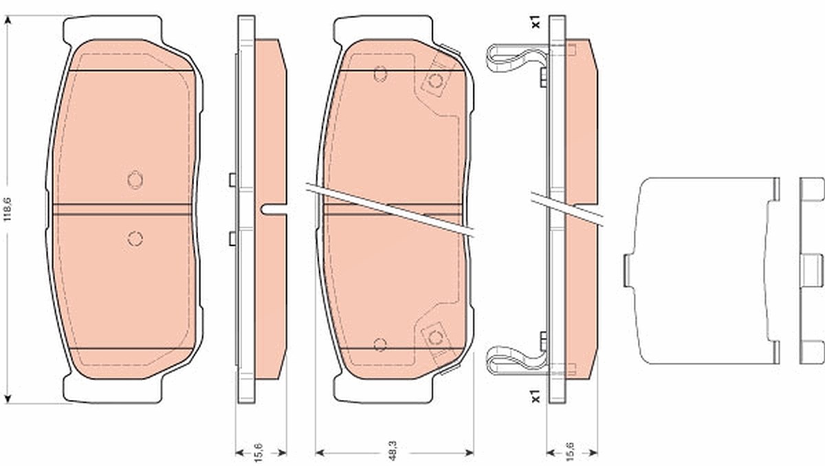 Trw Bremsbelagsatz, Scheibenbremse [Hersteller-Nr. GDB3417] für Ssangyong, Kia