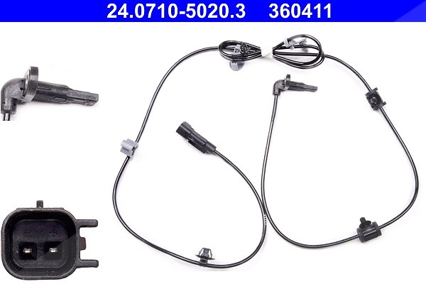 Ate Sensor, Raddrehzahl [Hersteller-Nr. 24.0710-5020.3] für Opel, Vauxhall