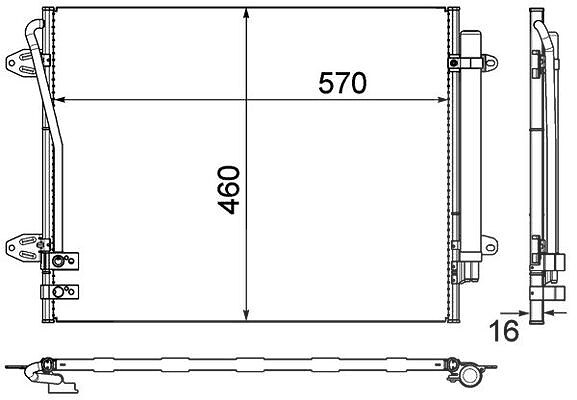 Mahle Kondensator, Klimaanlage [Hersteller-Nr. AC734000P] für VW