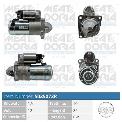 Meat & Doria Starter [Hersteller-Nr. 5035073] für Vauxhall, Lancia, Cadillac, Alfa Romeo, Fiat, Opel, Saab