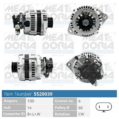 Meat & Doria Generator [Hersteller-Nr. 5520039] für Opel, Honda, Vauxhall