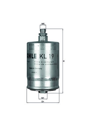 Mahle Kraftstofffilter [Hersteller-Nr. KL19] für Ferrari, Mercedes-Benz, Porsche