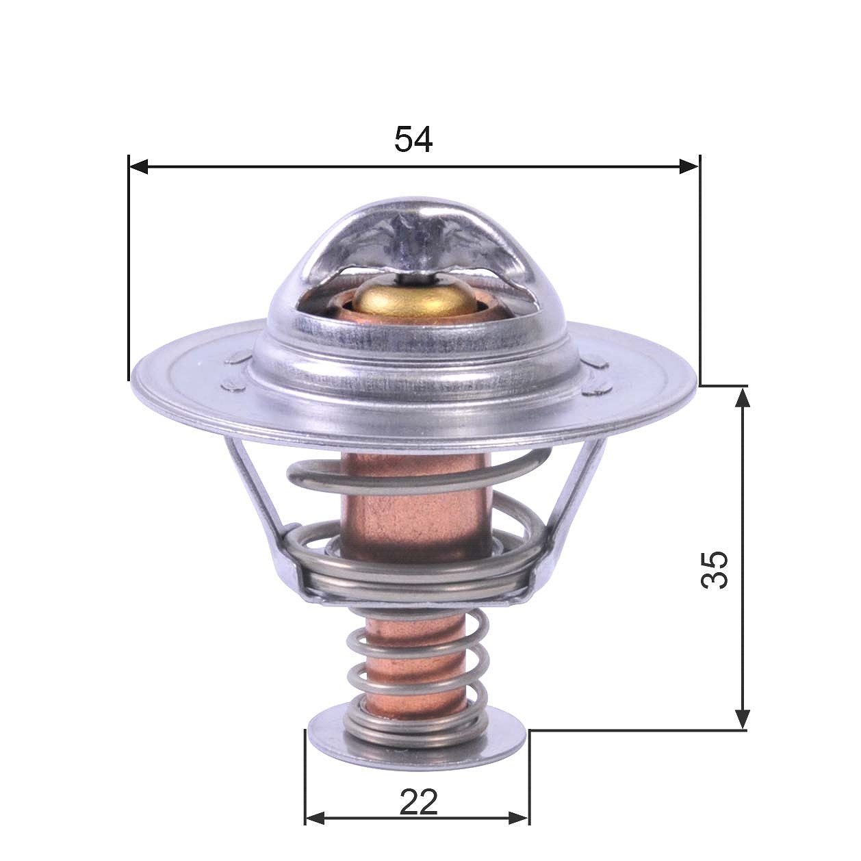 Gates Thermostat, Kühlmittel [Hersteller-Nr. TH22689G1] für Opel, Vauxhall