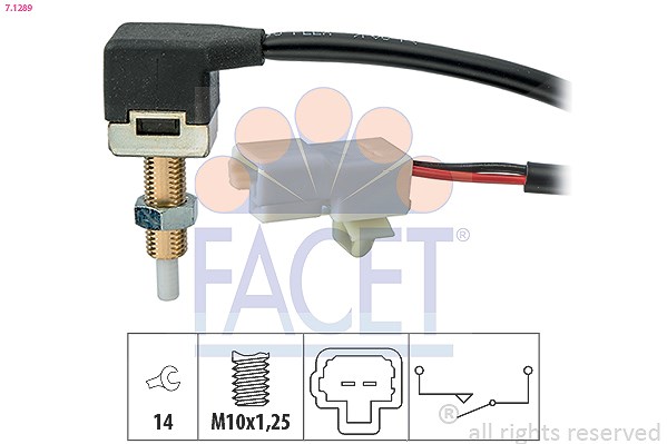 Facet Schalter, Kupplungsbetätigung (GRA) [Hersteller-Nr. 7.1289] für Hyundai, Kia