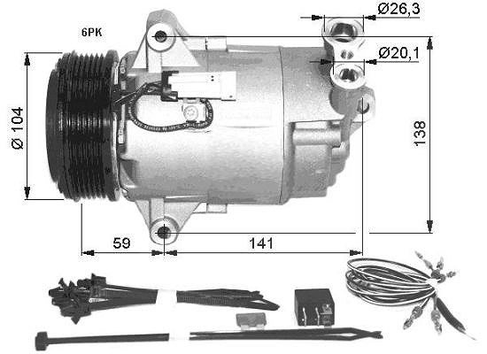 Nrf Kompressor, Klimaanlage [Hersteller-Nr. 32427] für Opel, Vauxhall