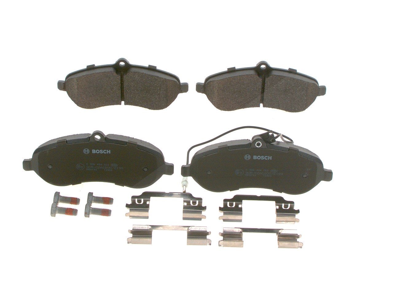 Bosch Bremsbelagsatz, Scheibenbremse [Hersteller-Nr. 0986494163] für Peugeot, Fiat, Toyota, Citroën
