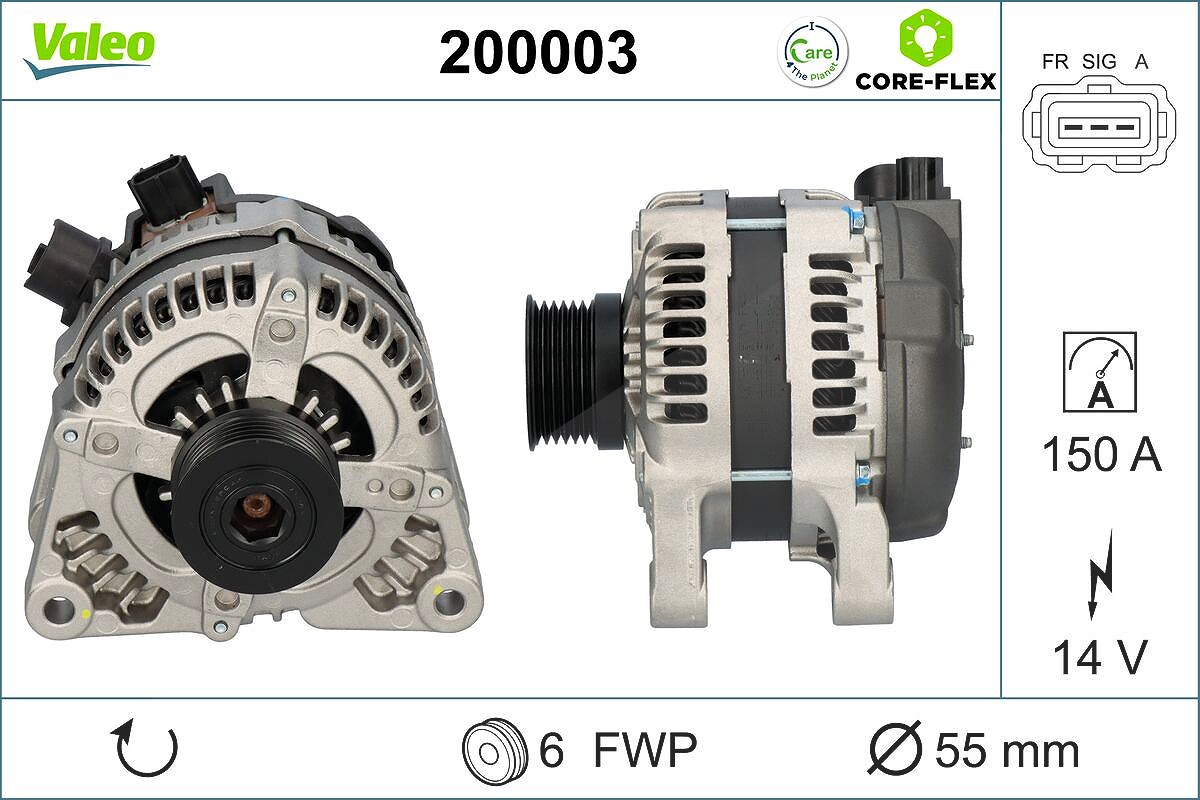 Valeo Generator [Hersteller-Nr. 200003] für Ford, Volvo